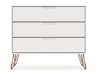 Manhattan Comfort - Rockefeller Dresser with 3 Drawers in White - 103GMC1 veiw 1