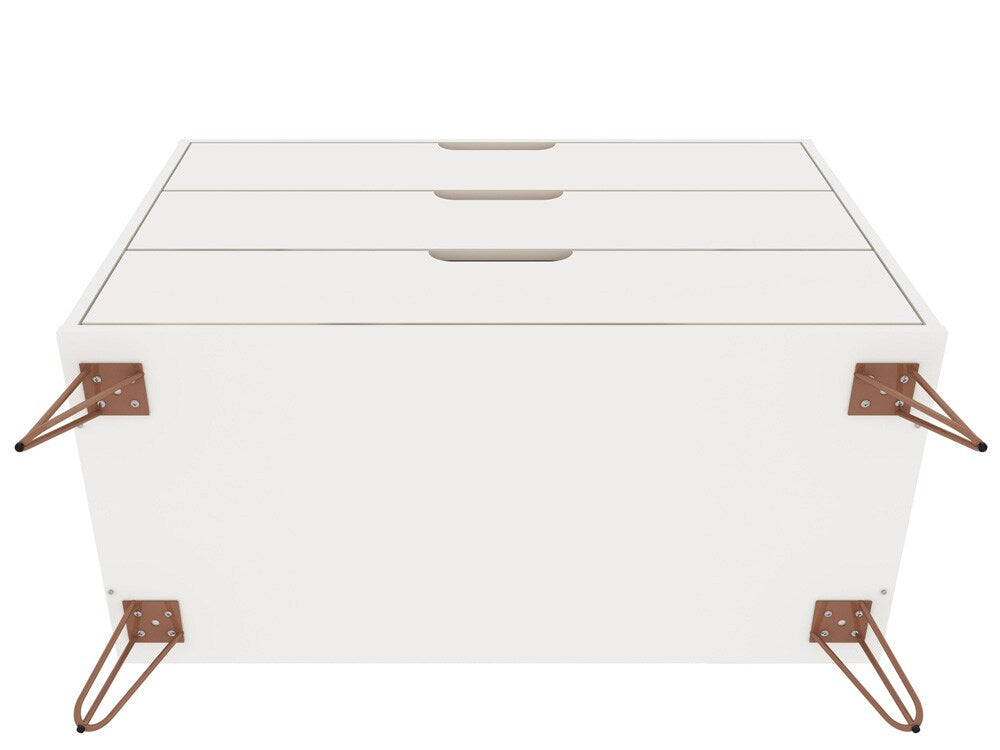 Manhattan Comfort - Rockefeller Dresser with 3 Drawers in White - 103GMC1 veiw 5
