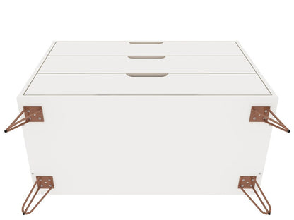 Manhattan Comfort - Rockefeller Dresser with 3 Drawers in White - 103GMC1 veiw 5