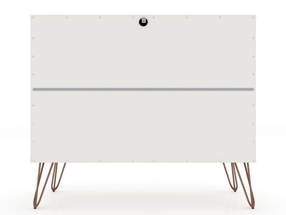 Manhattan Comfort - Rockefeller Dresser with 3 Drawers in White - 103GMC1 veiw 6