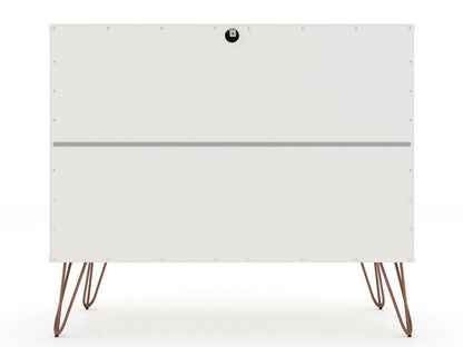 Manhattan Comfort - Rockefeller Dresser with 3 Drawers in White - 103GMC1 veiw 6