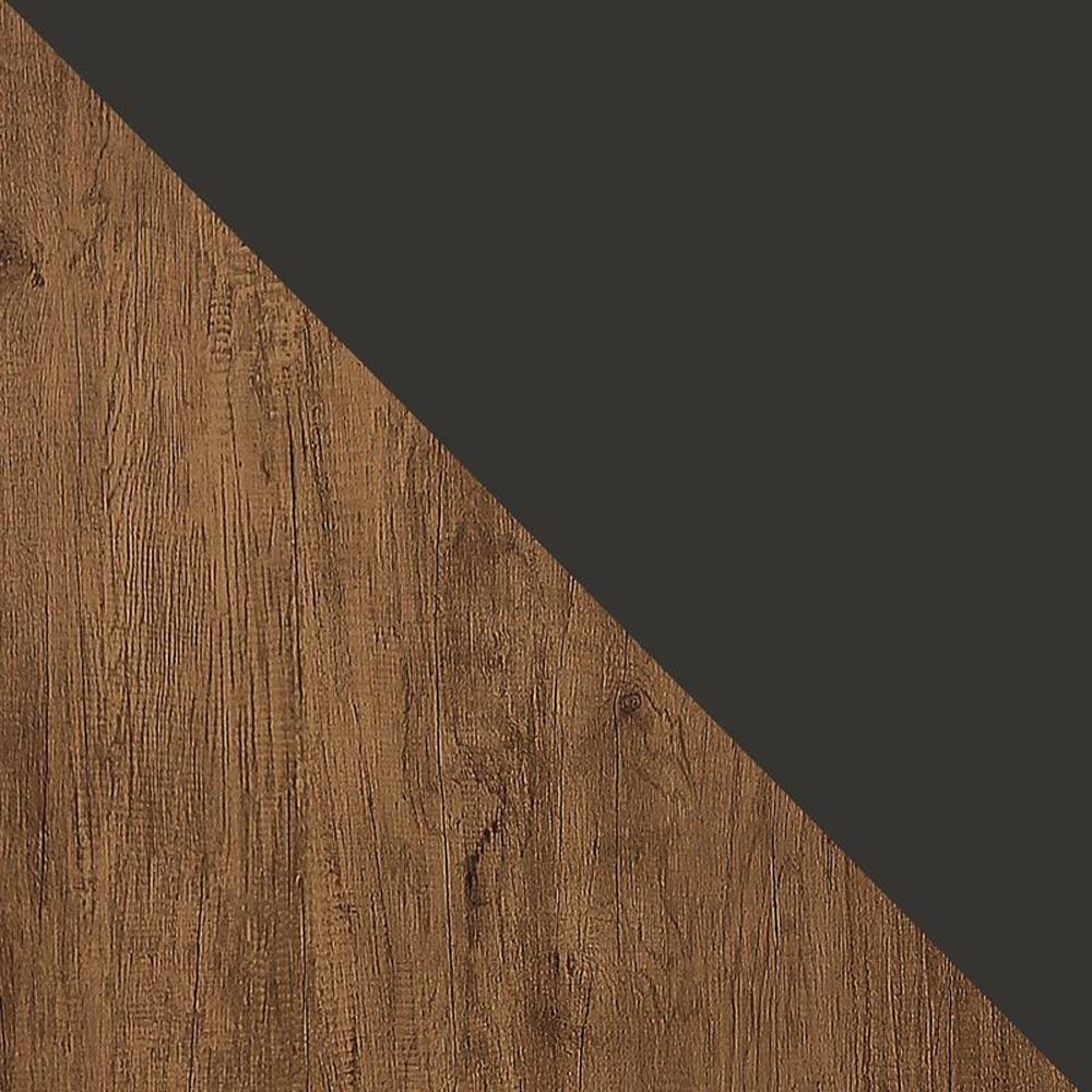 Manhattan Comfort - 2-Piece Rockefeller Dresser and Nightstand with 5 Drawers in Nature and Textured Grey - 104GMC7 veiw 5