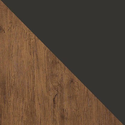 Manhattan Comfort - 2-Piece Rockefeller Dresser and Nightstand with 5 Drawers in Nature and Textured Grey - 104GMC7 veiw 5