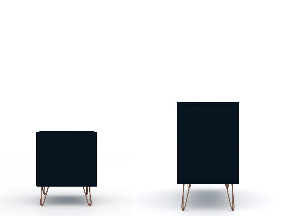 Manhattan Comfort - 2-Piece Rockefeller Dresser and Nightstand with 5 Drawers in Tatiana Midnight Blue - 104GMC4 veiw 2