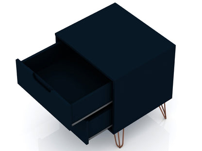 Manhattan Comfort - 2-Piece Rockefeller Dresser and Nightstand with 5 Drawers in Tatiana Midnight Blue - 104GMC4 veiw 5