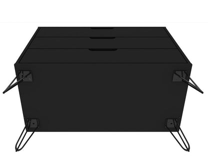 Manhattan Comfort - Rockefeller Dresser with 6 Drawers in Black - Set of 2 - 2-103GMC2 veiw 5