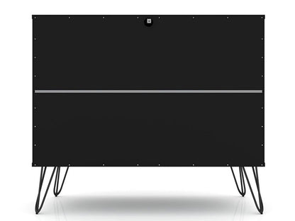 Manhattan Comfort - Rockefeller Dresser with 6 Drawers in Black - Set of 2 - 2-103GMC2 veiw 7