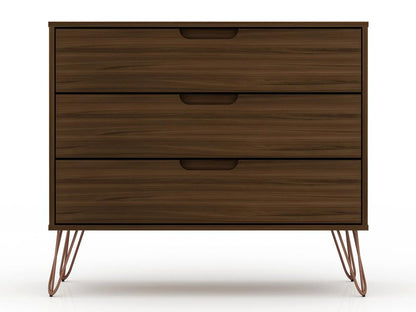 Manhattan Comfort - Rockefeller Dresser with 6 Drawers in Brown - Set of 2 - 2-103GMC5 veiw 2