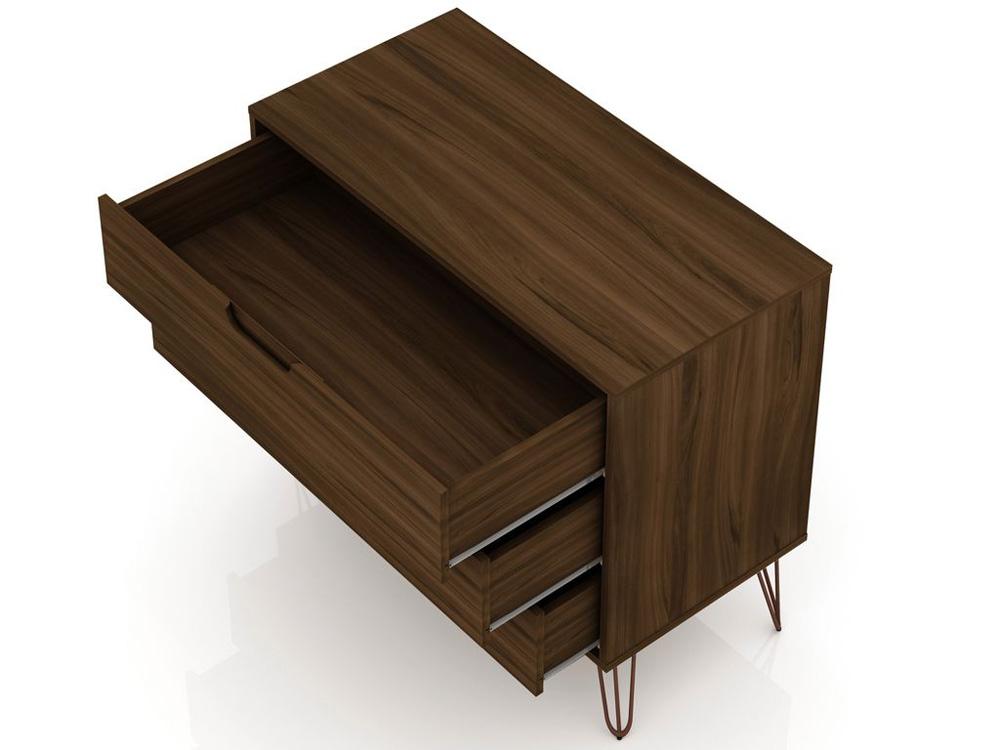 Manhattan Comfort - Rockefeller Dresser with 6 Drawers in Brown - Set of 2 - 2-103GMC5 veiw 4