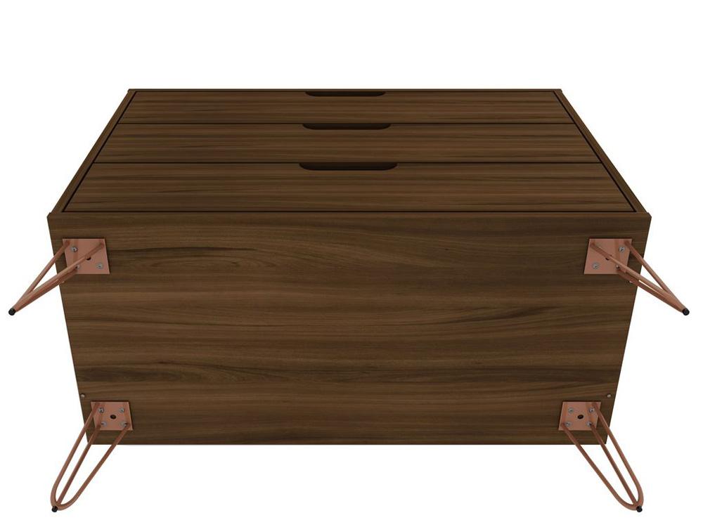 Manhattan Comfort - Rockefeller Dresser with 6 Drawers in Brown - Set of 2 - 2-103GMC5 veiw 5