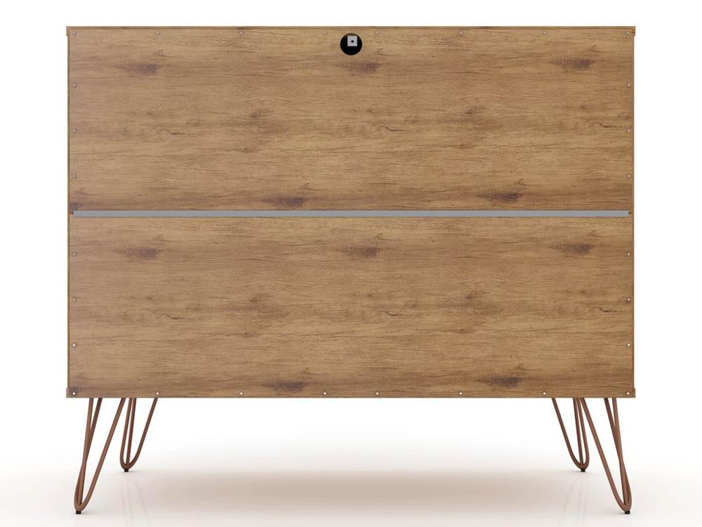 Manhattan Comfort - Rockefeller Dresser with 6 Drawers in Nature and Textured Grey - Set of 2 - 2-103GMC7 veiw 6