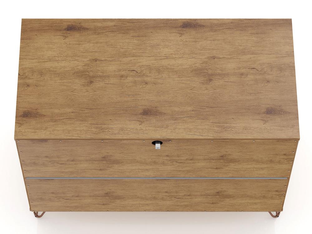 Manhattan Comfort - Rockefeller Dresser with 6 Drawers in Nature and Textured Grey - Set of 2 - 2-103GMC7 veiw 7