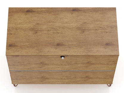 Manhattan Comfort - Rockefeller Dresser with 6 Drawers in Nature and Textured Grey - Set of 2 - 2-103GMC7 veiw 7