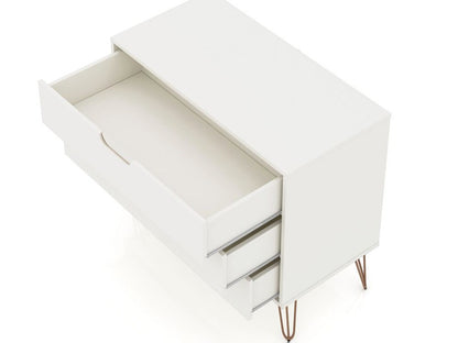 Manhattan Comfort - Rockefeller Dresser with 6 Drawers in Off White - Set of 2 - 2-103GMC8 veiw 4