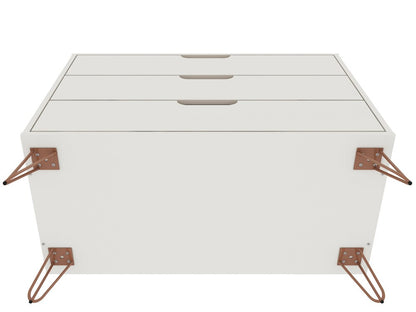 Manhattan Comfort - Rockefeller Dresser with 6 Drawers in Off White - Set of 2 - 2-103GMC8 veiw 5