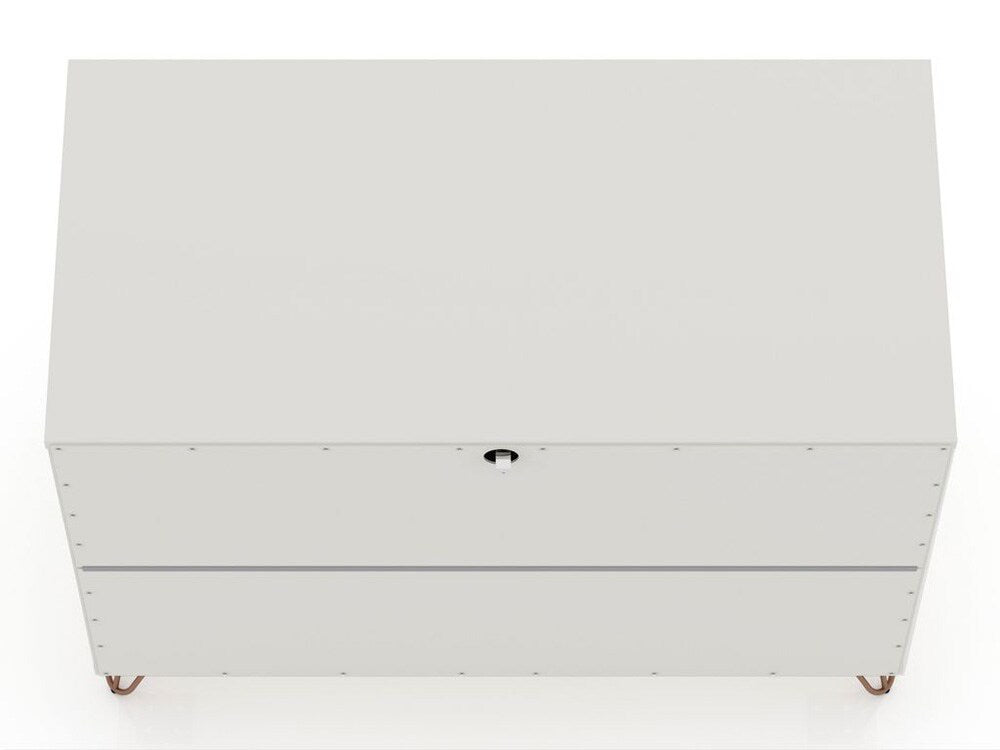 Manhattan Comfort - Rockefeller Dresser with 6 Drawers in Off White and Nature - Set of 2 - 2-103GMC3 veiw 7