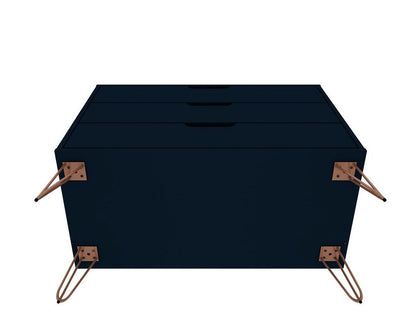 Manhattan Comfort - Rockefeller Dresser with 6 Drawers in Tatiana Midnight Blue - Set of 2 - 2-103GMC4 veiw 5