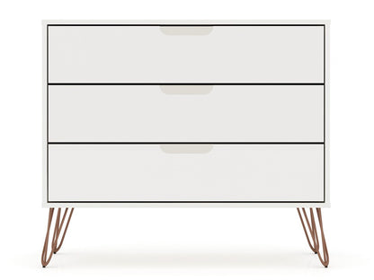 Manhattan Comfort - Rockefeller Dresser with 6 Drawers in White - Set of 2 - 2-103GMC1 veiw 2