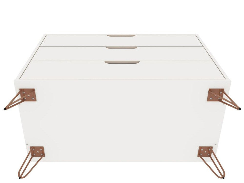 Manhattan Comfort - Rockefeller Dresser with 6 Drawers in White - Set of 2 - 2-103GMC1 veiw 6