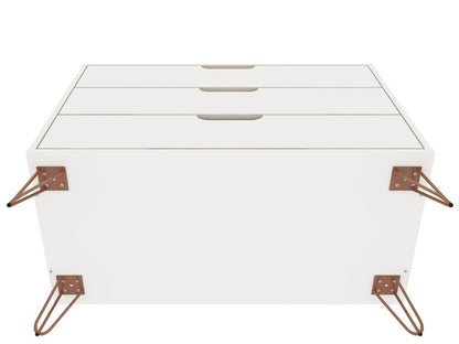 Manhattan Comfort - Rockefeller Dresser with 6 Drawers in White - Set of 2 - 2-103GMC1 veiw 6