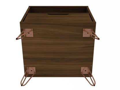Manhattan Comfort - Rockefeller Nightstand with 1 Drawers in Brown - 101GMC5 veiw 5