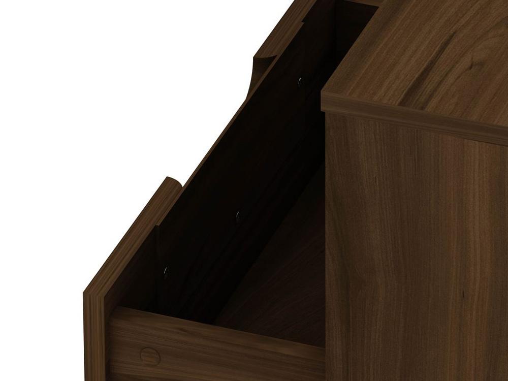 Manhattan Comfort - Rockefeller Nightstand with 1 Drawers in Brown - 101GMC5 veiw 6
