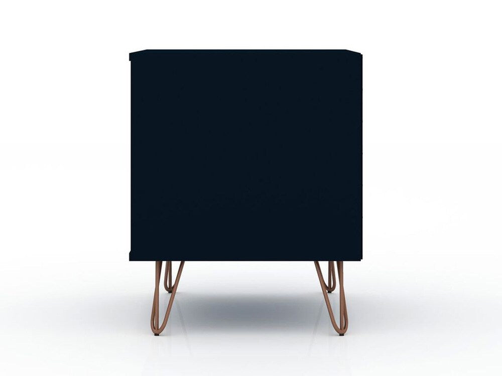 Manhattan Comfort - Rockefeller Nightstand with 1 Drawers in Tatiana Midnight Blue - 101GMC4 veiw 5