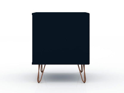 Manhattan Comfort - Rockefeller Nightstand with 1 Drawers in Tatiana Midnight Blue - 101GMC4 veiw 5