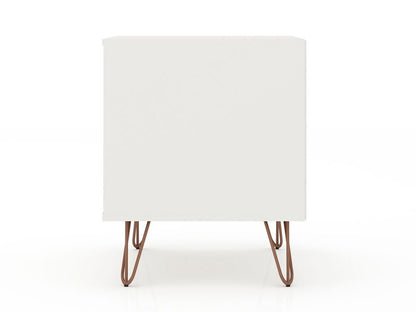 Manhattan Comfort - Rockefeller Nightstand with 1 Drawers in White - 101GMC1 veiw 7
