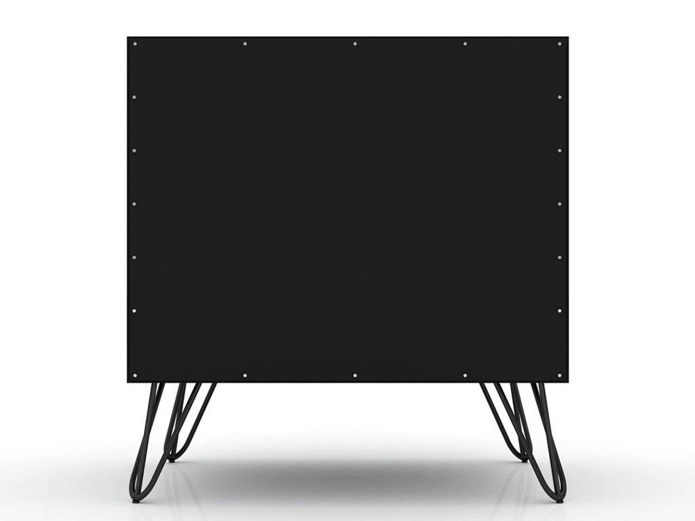 Manhattan Comfort - Rockefeller Nightstand with 2 Drawers in Black - 102GMC2 veiw 6
