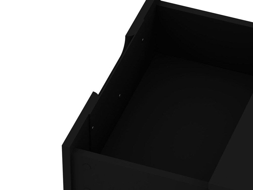 Manhattan Comfort - Rockefeller Nightstand with 2 Drawers in Black - 102GMC2 veiw 7