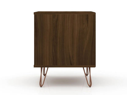 Manhattan Comfort - Rockefeller Nightstand with 2 Drawers in Brown - 102GMC5 veiw 5