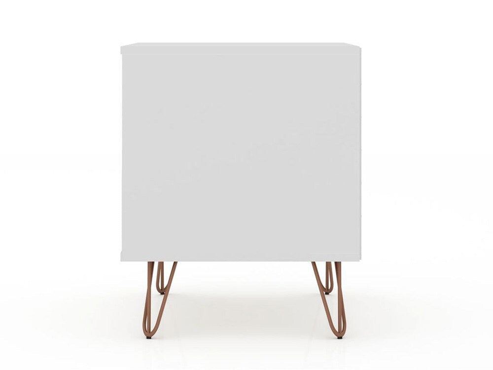 Manhattan Comfort - Rockefeller Nightstand with 2 Drawers in White - 102GMC1 veiw 6