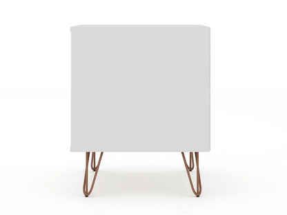 Manhattan Comfort - Rockefeller Nightstand with 2 Drawers in White - 102GMC1 veiw 6