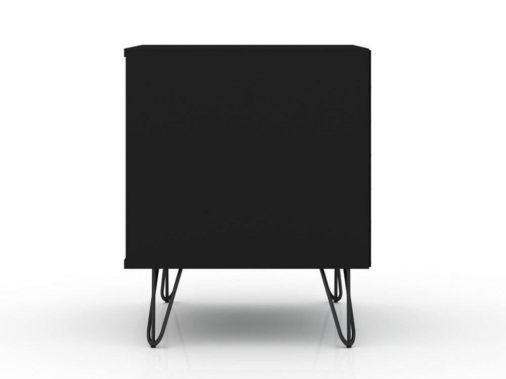 Manhattan Comfort - Rockefeller Nightstand with 2 Drawers in Black - Set of 2 - 2-101GMC2 veiw 7