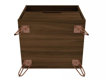 Manhattan Comfort - Rockefeller Nightstand with 2 Drawers in Brown - Set of 2 - 2-101GMC5 veiw 6