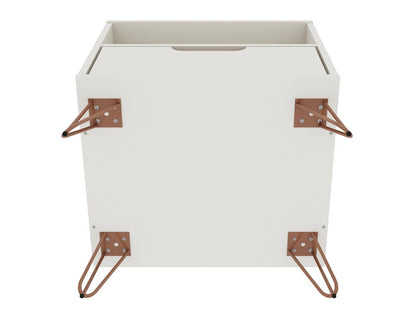 Manhattan Comfort - Rockefeller Nightstand with 2 Drawers in Off White and Nature - Set of 2 - 2-101GMC3 veiw 6
