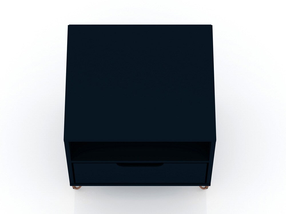 Manhattan Comfort - Rockefeller Nightstand with 2 Drawers in Tatiana Midnight Blue - Set of 2 - 2-101GMC4 veiw 6