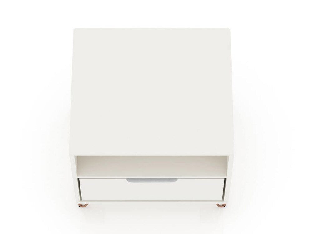 Manhattan Comfort - Rockefeller Nightstand with 2 Drawers in White - Set of 2 - 2-101GMC1 veiw 6