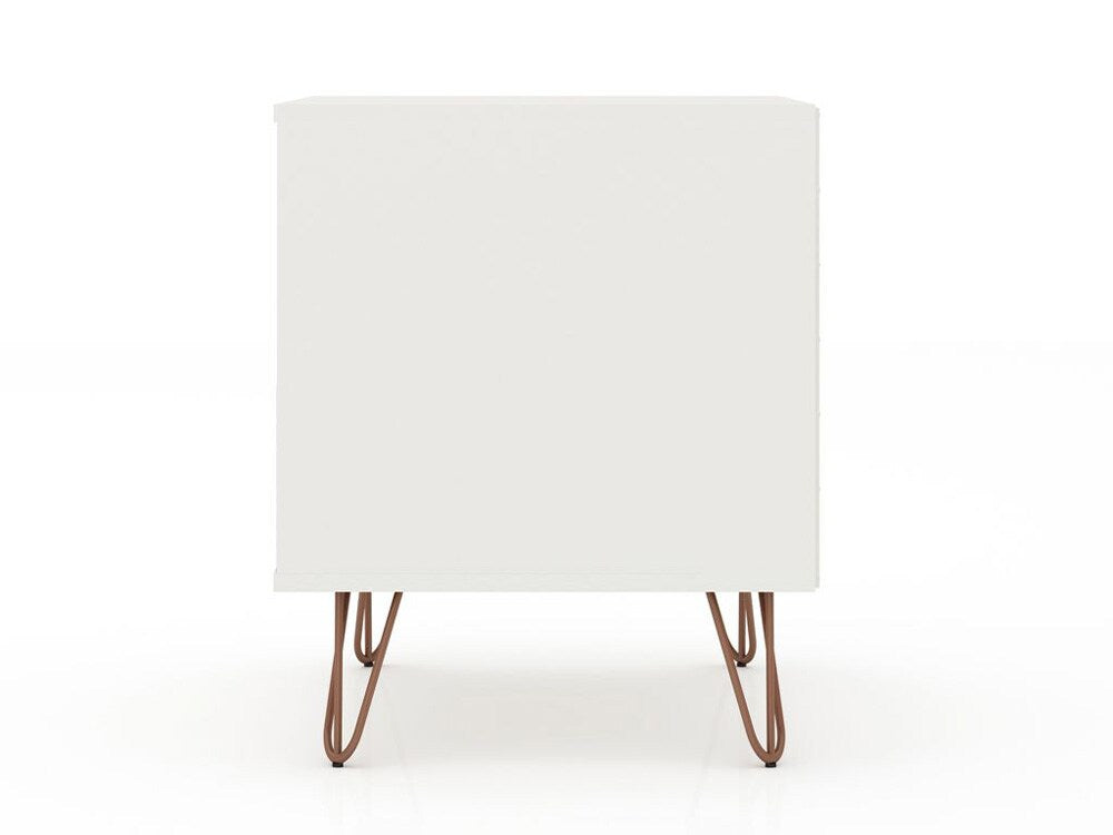 Manhattan Comfort - Rockefeller Nightstand with 2 Drawers in White - Set of 2 - 2-101GMC1 veiw 7