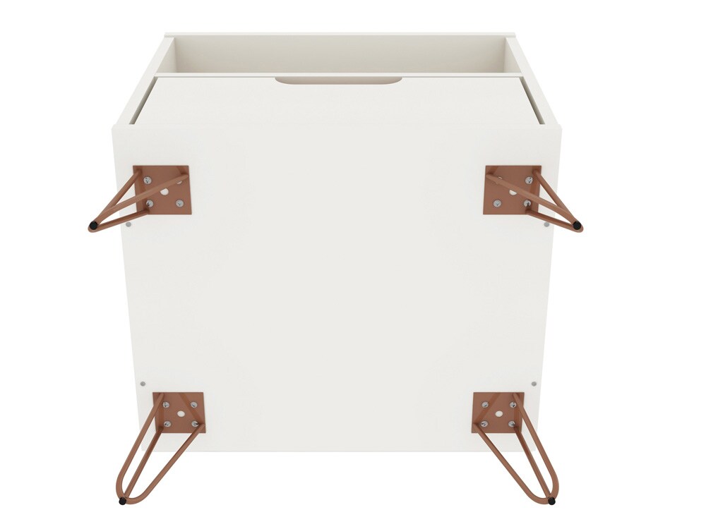 Manhattan Comfort - Rockefeller Nightstand with 2 Drawers in White - Set of 2 - 2-101GMC1 veiw 8