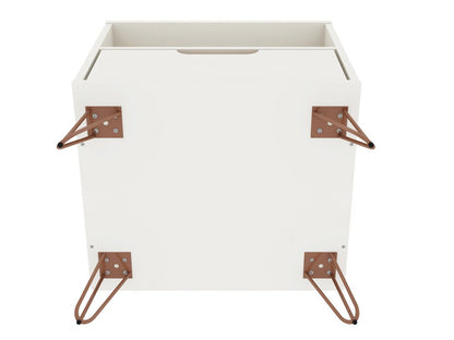 Manhattan Comfort - Rockefeller Nightstand with 2 Drawers in White - Set of 2 - 2-101GMC1 veiw 8