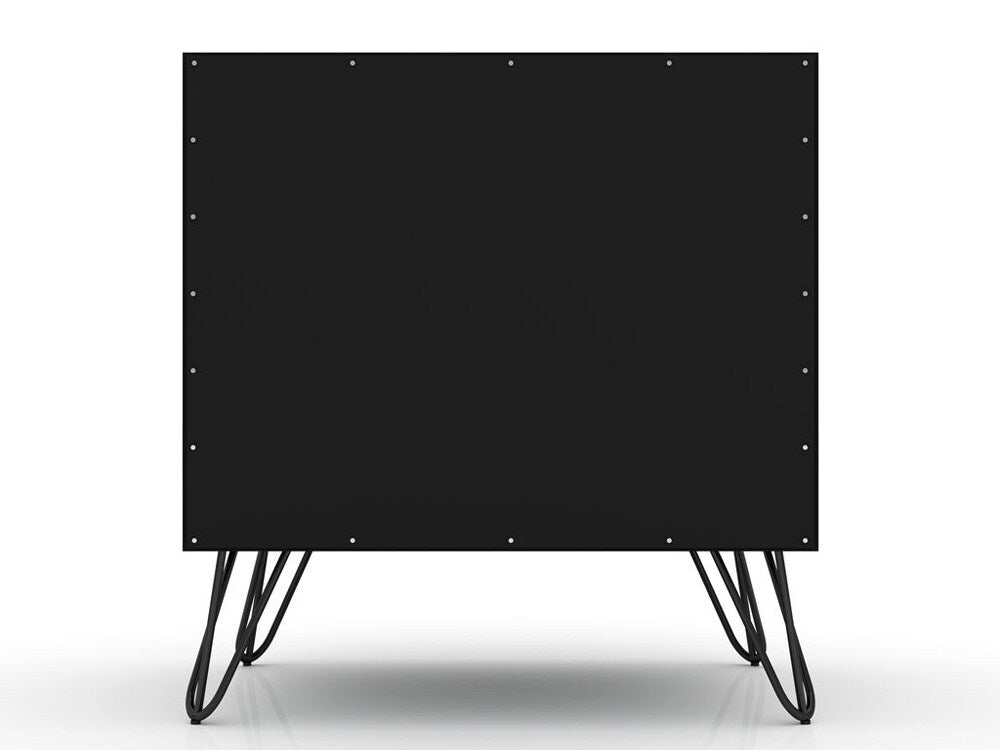 Manhattan Comfort - Rockefeller Nightstand with 4 Drawers in Black - Set of 2 - 2-102GMC2 veiw 7