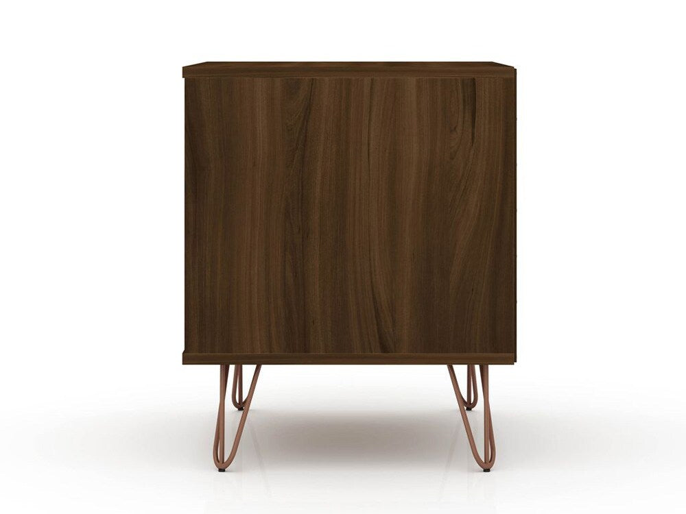 Manhattan Comfort - Rockefeller Nightstand with 4 Drawers in Brown - Set of 2 - 2-102GMC5 veiw 6