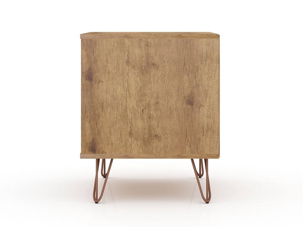 Manhattan Comfort - Rockefeller Nightstand with 4 Drawers in Nature and Textured Grey - Set of 2 - 2-102GMC7 veiw 7