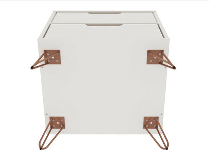 Manhattan Comfort - Rockefeller Nightstand with 4 Drawers in Off White - Set of 2 - 2-102GMC8 veiw 6