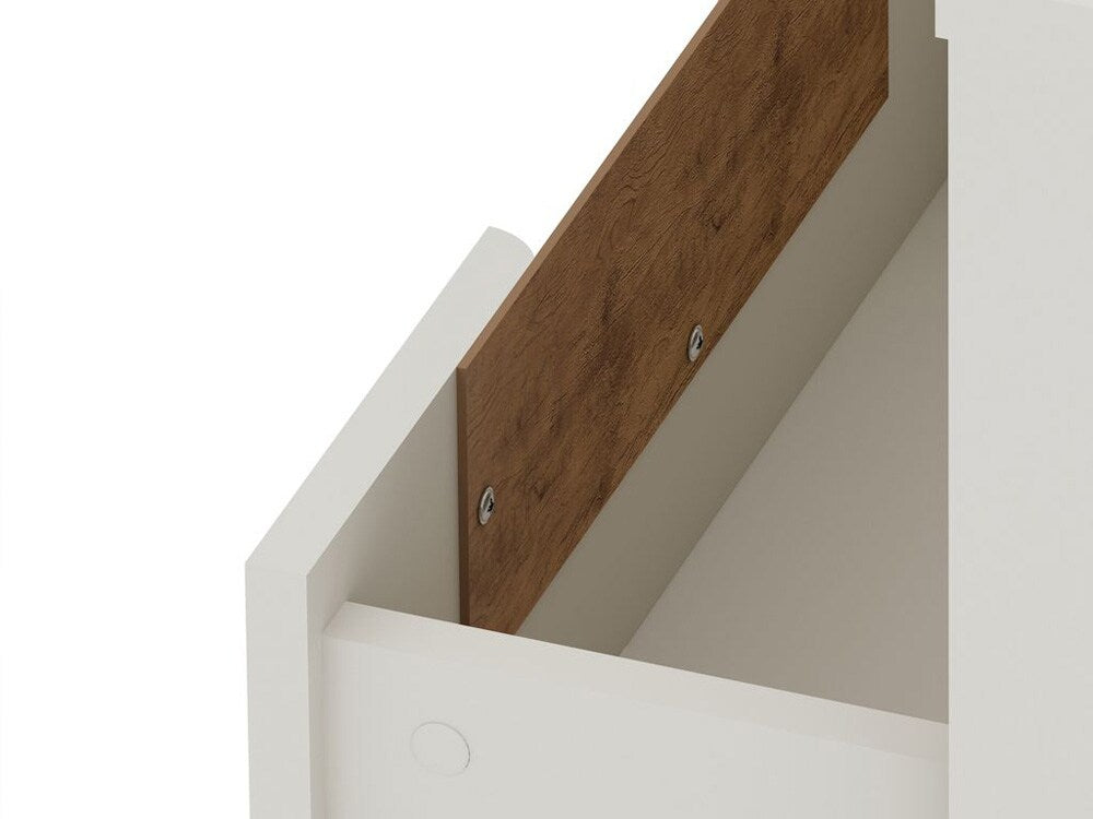 Manhattan Comfort - Rockefeller Nightstand with 4 Drawers in Off White and Nature - Set of 2 - 2-102GMC3 veiw 7