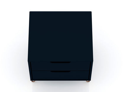 Manhattan Comfort - Rockefeller Nightstand with 4 Drawers in Tatiana Midnight Blue - Set of 2 - 2-102GMC4 veiw 5