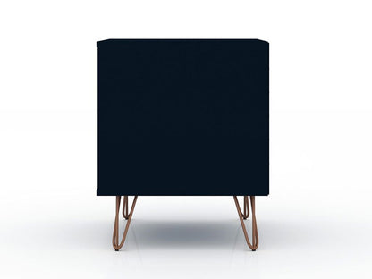 Manhattan Comfort - Rockefeller Nightstand with 4 Drawers in Tatiana Midnight Blue - Set of 2 - 2-102GMC4 veiw 6