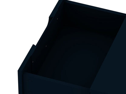Manhattan Comfort - Rockefeller Nightstand with 4 Drawers in Tatiana Midnight Blue - Set of 2 - 2-102GMC4 veiw 8